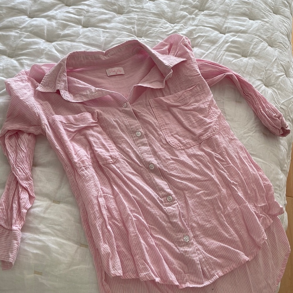 Pink Lily button up